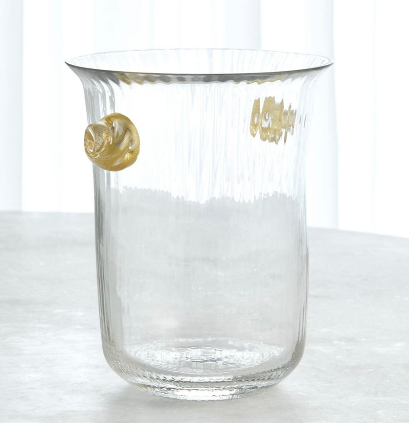 Champagne Bucket with Gold Knot Handles