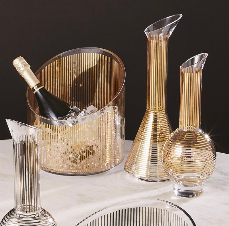 Gold Stripe Wine Decanter-Cone