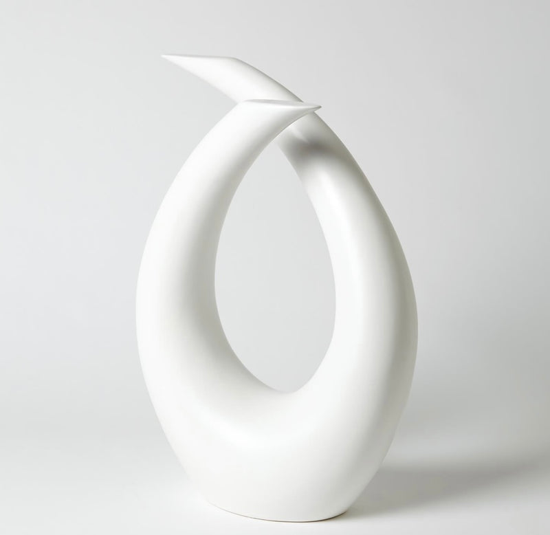 Loop Sculpture in Matte White