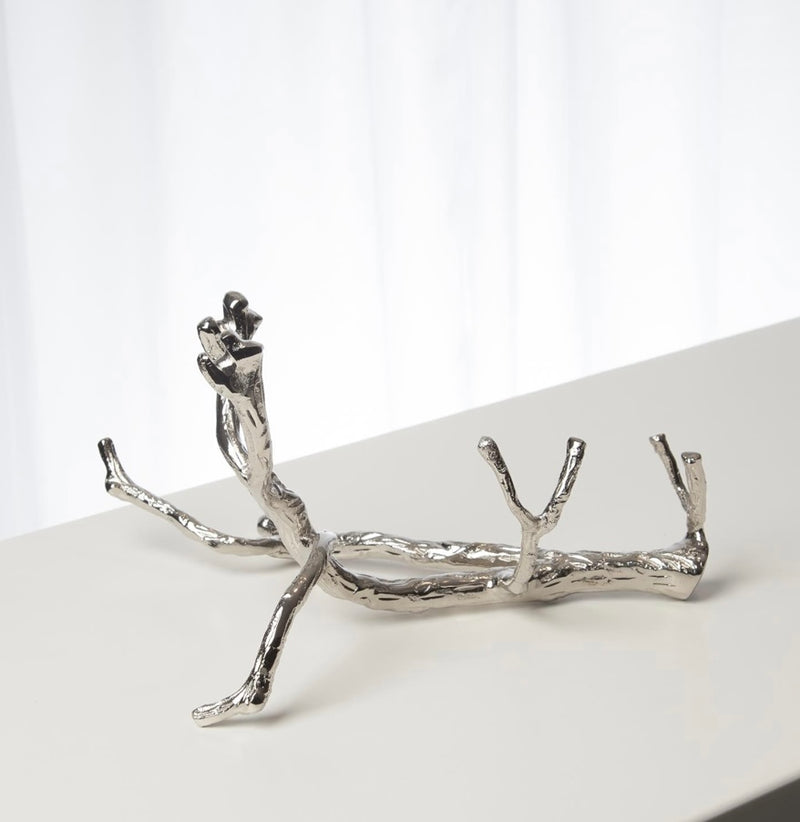 Twig Wine Bottle Holder-Nickel