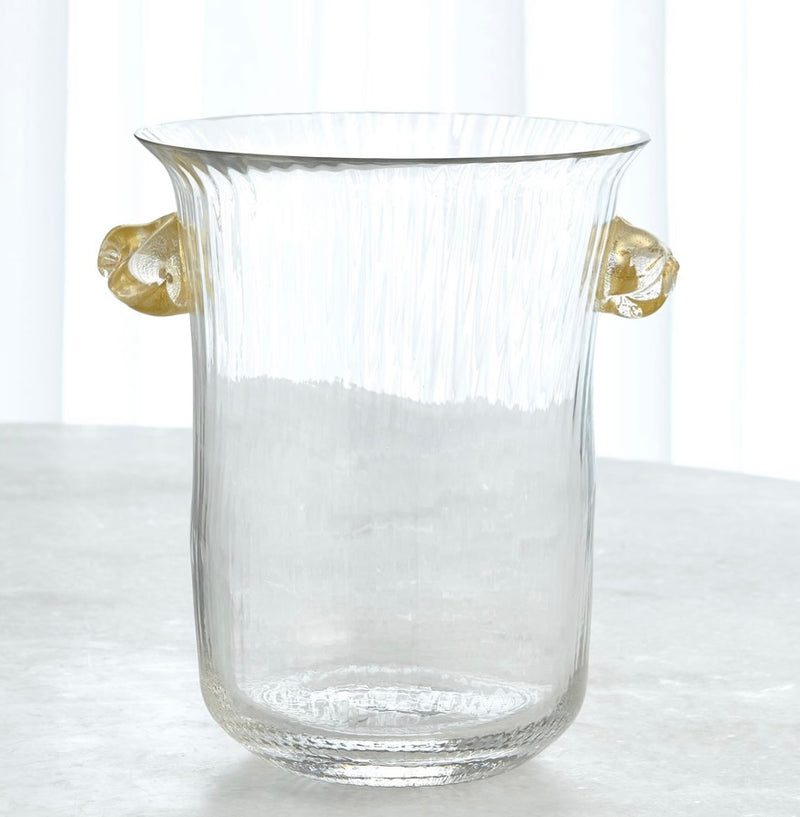 Champagne Bucket with Gold Knot Handles