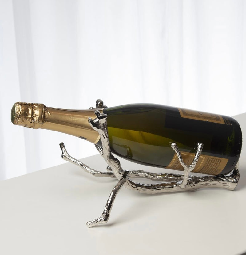 Twig Wine Bottle Holder-Nickel