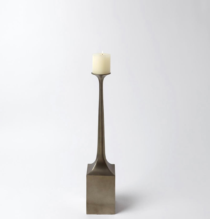 Giacometti Candleholder-White Bronze (medium)