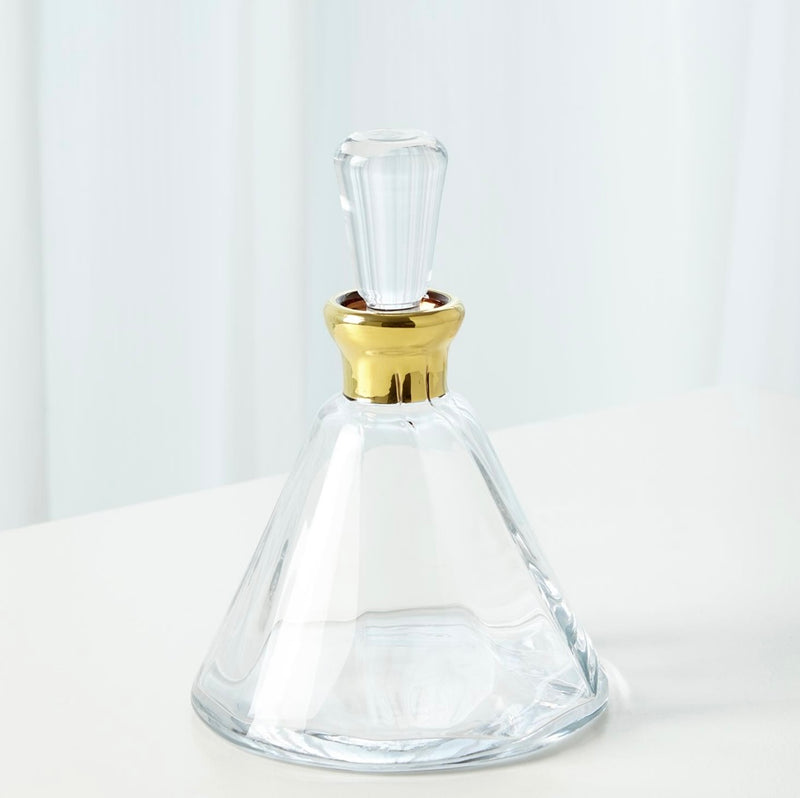 Cone Decanter-24k Gold