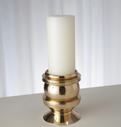 Stack Em Up Candleholders in Shiny Brass