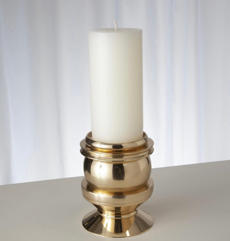 Stack Em Up Candleholders in Shiny Brass