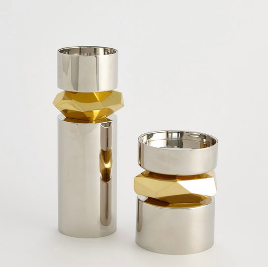 Romano Nickel Candleholder