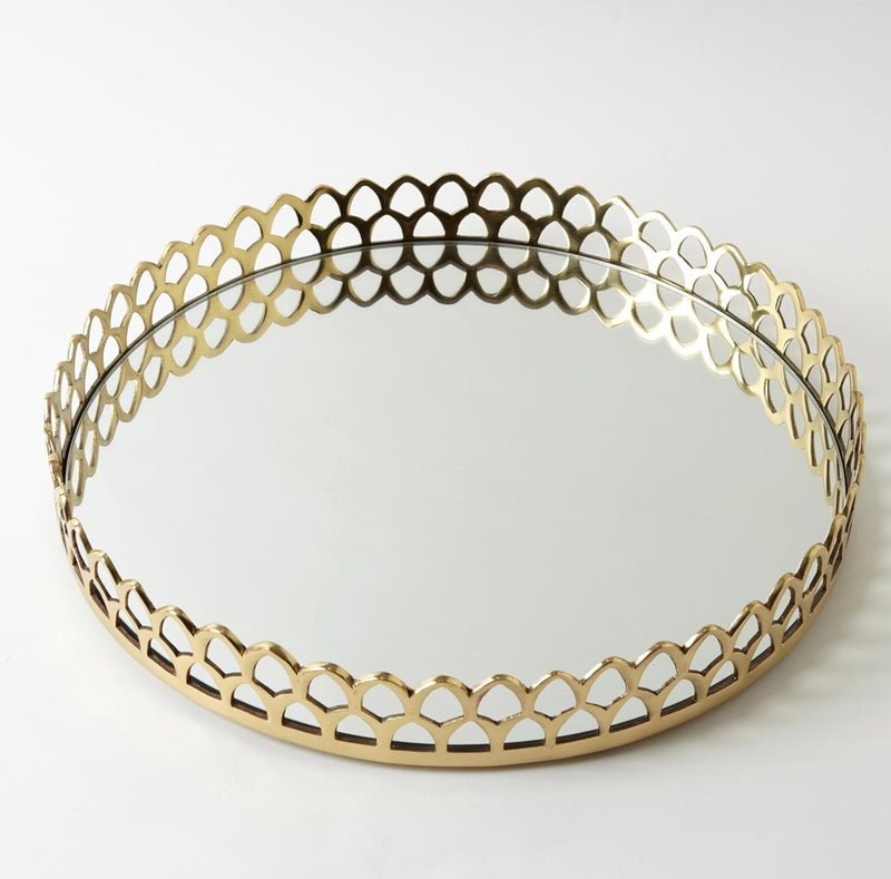 Double Arch Tray-Brass (large)