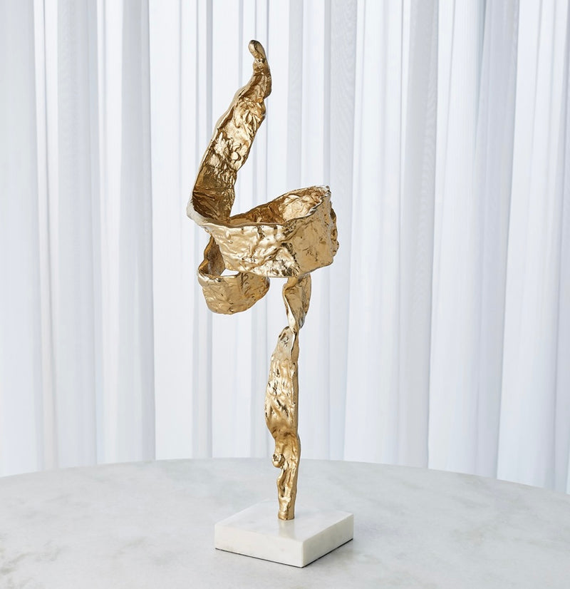 Twist Sculpture in Brass