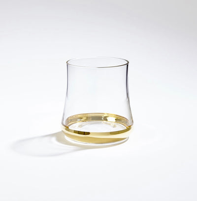 Bell Bottom Glass-24k Gold