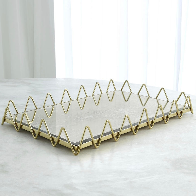 Ric Rac Tray in Gold