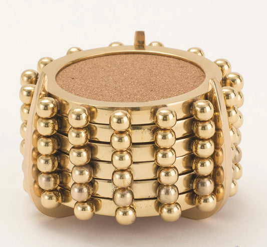 Starburst Crown Coasters-Brass