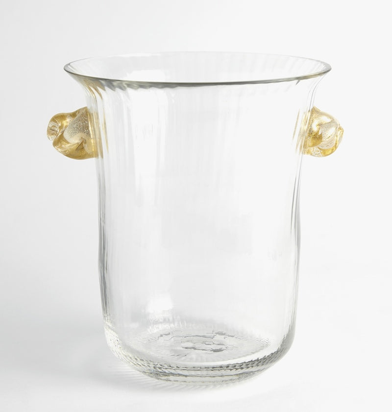 Champagne Bucket with Gold Knot Handles