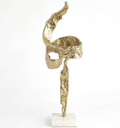 Twist Sculpture in Brass