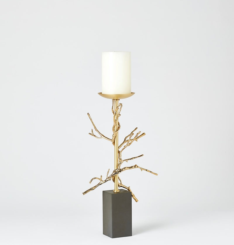 Twig Candleholder in Brass (small)