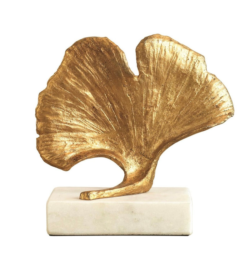 Ginkgo Leaf Object in Gold