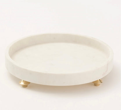 The Quintessential Tray in White Marble
